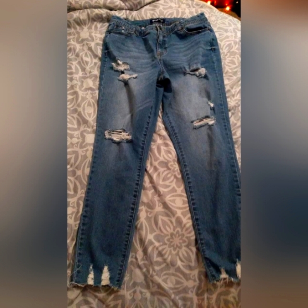 Distressed jeans
